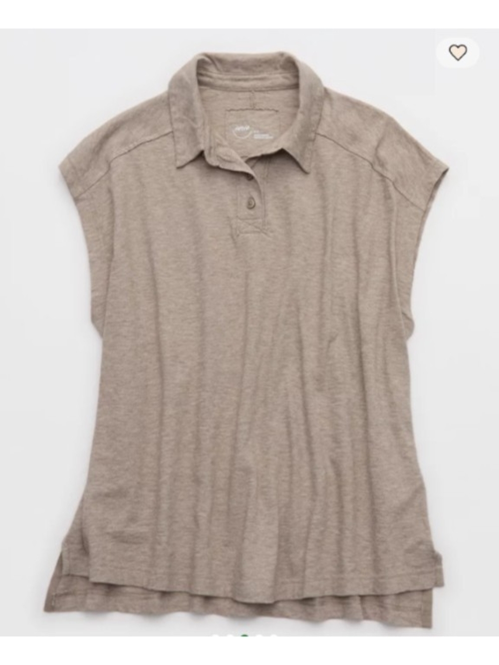Aerie Happiest Oversized Polo T-Shirt